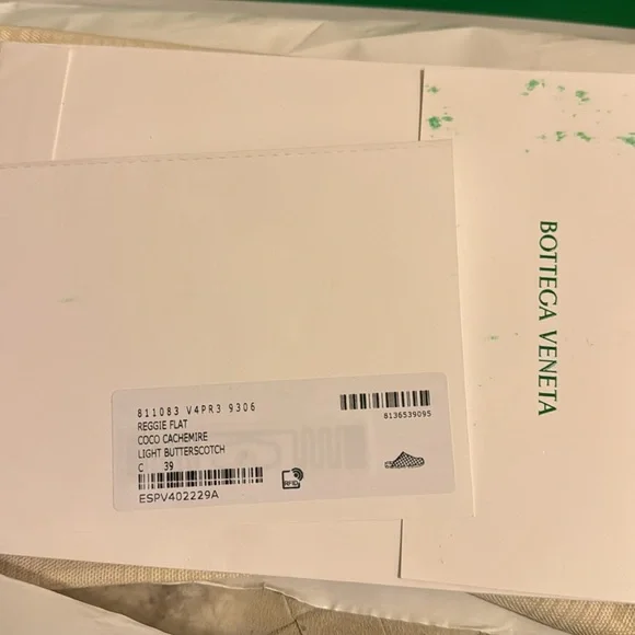 NWT Bottega Reggie Flat in  coco cachemire - Picture 9 of 10